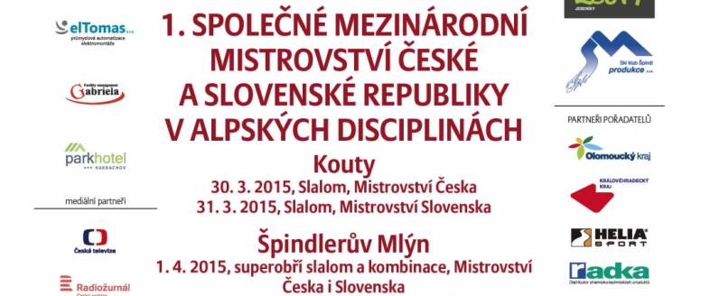 Společné Mezinárodní mistrovství České a Slovenské republiky v alpských disciplínách: 30.3. - 3.4. 2015