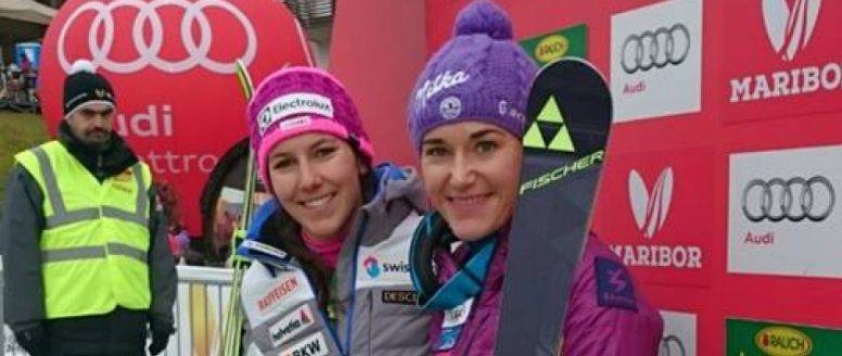 Šárka Strachová vedla ve slalomu SP v Mariboru, který následně zrušila Jury
