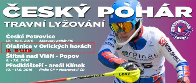 Rozpis na 2. závod českého poháru 2016 - Olešnice v Orlických horách (POZOR ZMĚNA TERMÍNU)