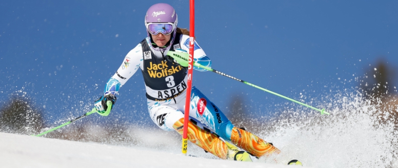 Šárka Strachová obsadila v posledním slalomu sezóny v Aspenu osmé místo