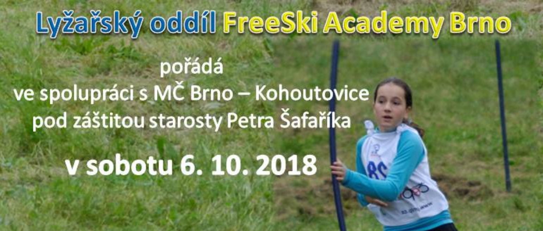 FreeSki Academy Brno pořádá veřejný závod XIII. ročníku Jihomoravského lyžařského poháru V SUCHÉM SLALOMU