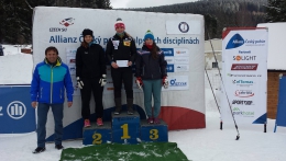 ALLIANZ Český pohár 2015 v alpských disciplínách - podium ženy - KARLOV