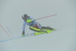 Kryštof Krýzl na trati slalomu Světového poháru v Adelbodenu