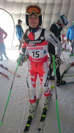 Tatiana Tobolková na startu obřího slalomu