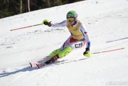 Ondřej Berndt na trati 1. kola slalomu MČR