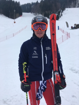 Vítěz obřího slalomu katerogie FIS ve Slovinsku Ondřej Berndt
