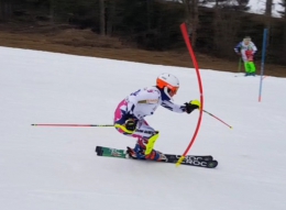 Gabriela Capová na trati slalomu mistrovství Slovenska 2018
