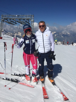 Kateřina Pauláthová s otcem Radovanem v Les 2 Alpes