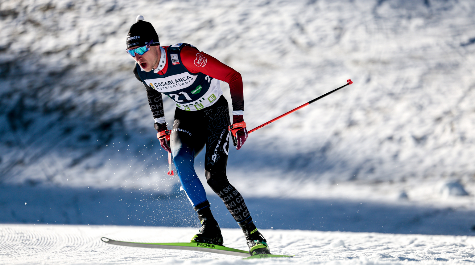 Vytrval v závodě s hromadným startem na bodech. Debut ve Světovém poháru absolvoval Doležal