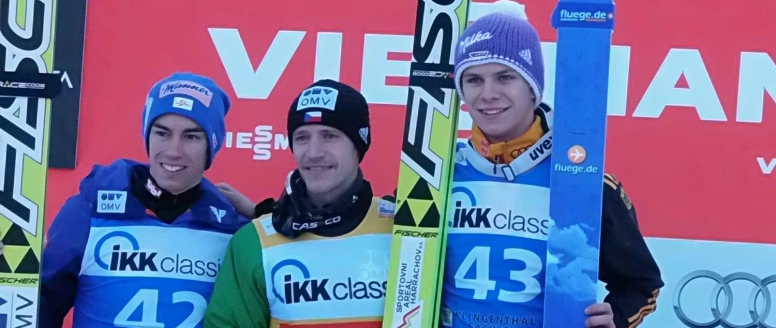 Skvělý Koudelka! V Klingenthalu nenašel přemožitele a poprvé v kariéře vyhrál Světový pohár