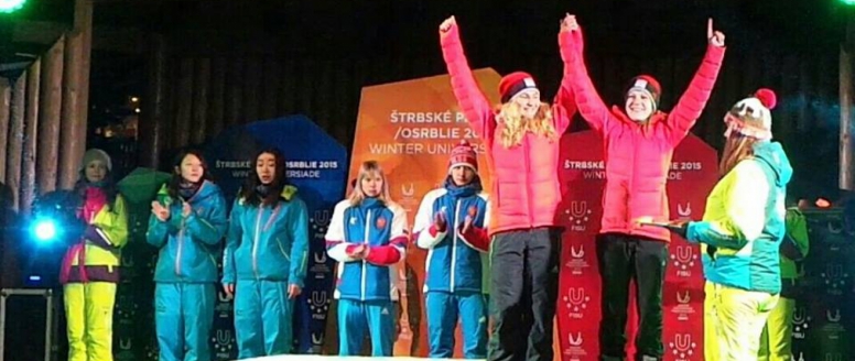 Skokanky Doleželová a Pustková třetí na Zimní světové univerziádě