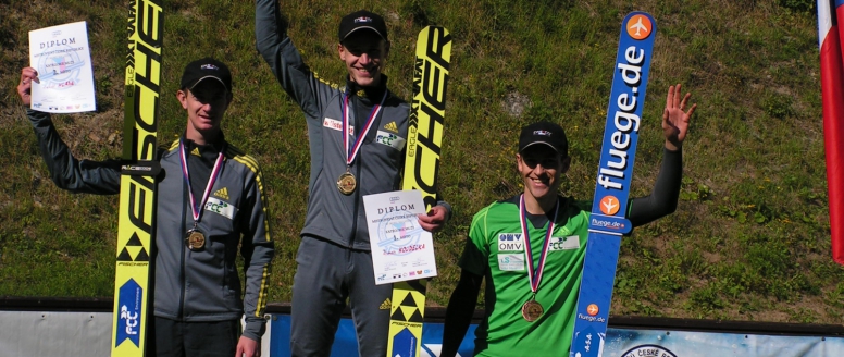 Mistrem České republiky ve skoku na lyžích na velkém můstku se v Liberci stal Roman Koudelka