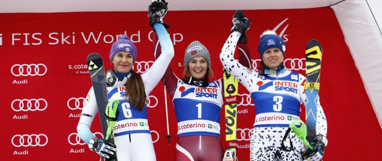 Šárka Strachová podruhé v této sezóně dobyla stupně vítězů, v Santa Caterině je druhá!