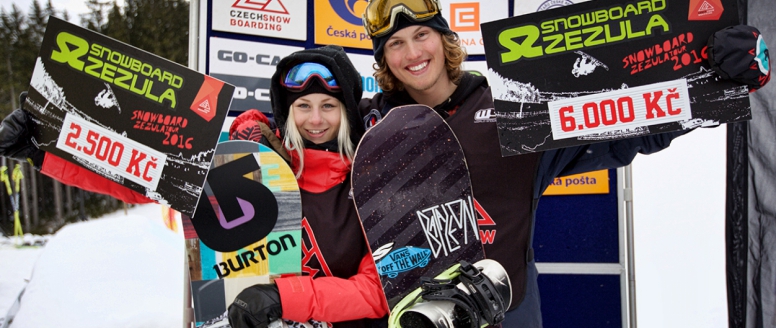 Mistry ČR ve freestyle snowboardingu se pro rok 2016 stali Dušan Kříž a Katka Vojáčková