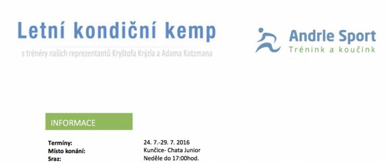Červencový kondiční kemp Josefa Andrleho