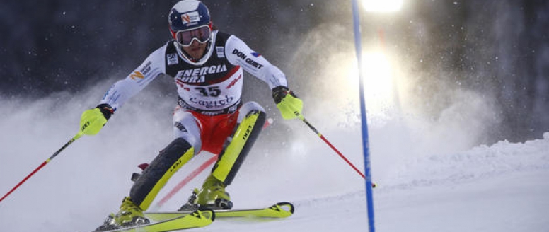 Kryštof Krýzl druhé kolo slalomu v Zagrebu nedokončil
