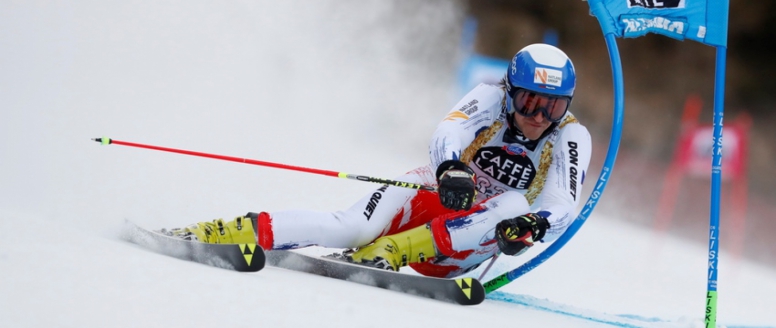 Kryštof Krýzl v obřím slalomu SP v Ga-Pa 24.
