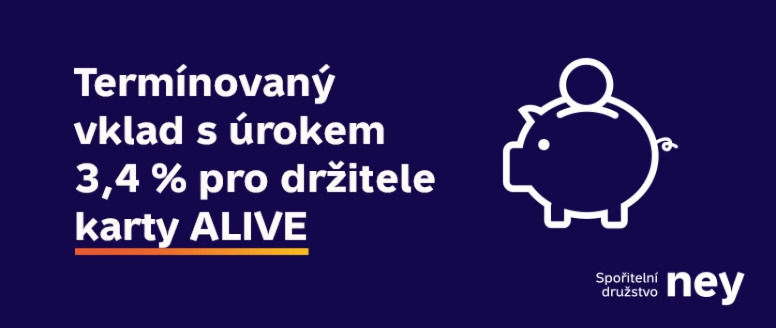 Nejvýhodnější termínovaný vklad na trhu díky ALIVE kartě!