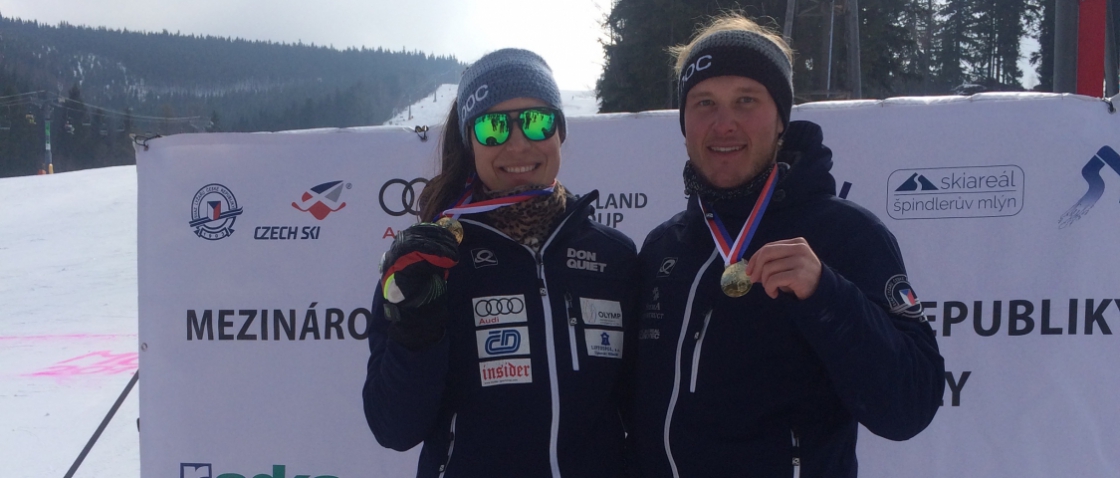 Mistry České republiky se ve slalomu stali Ondřej Berndt a Martina Dubovská