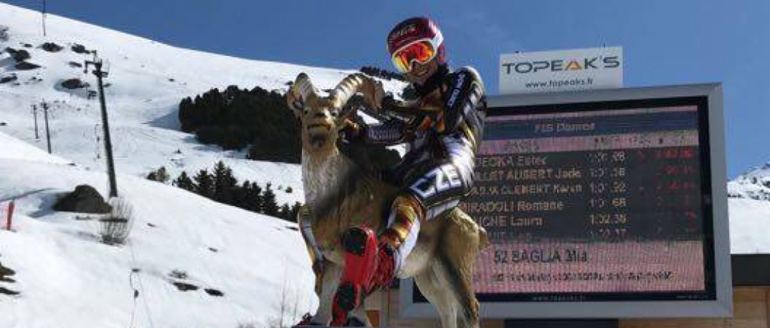 Ester Ledecká v druhém obřím slalomu FIS v Les Menuires zvítězila