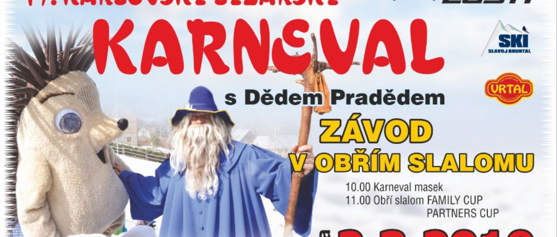 TJ SKI Slavoj Bruntál pořádá  lyžařský veřejný závod v OBŘÍM SLALOMU „FAMILY CUP“ a „PARTNERS CUP“