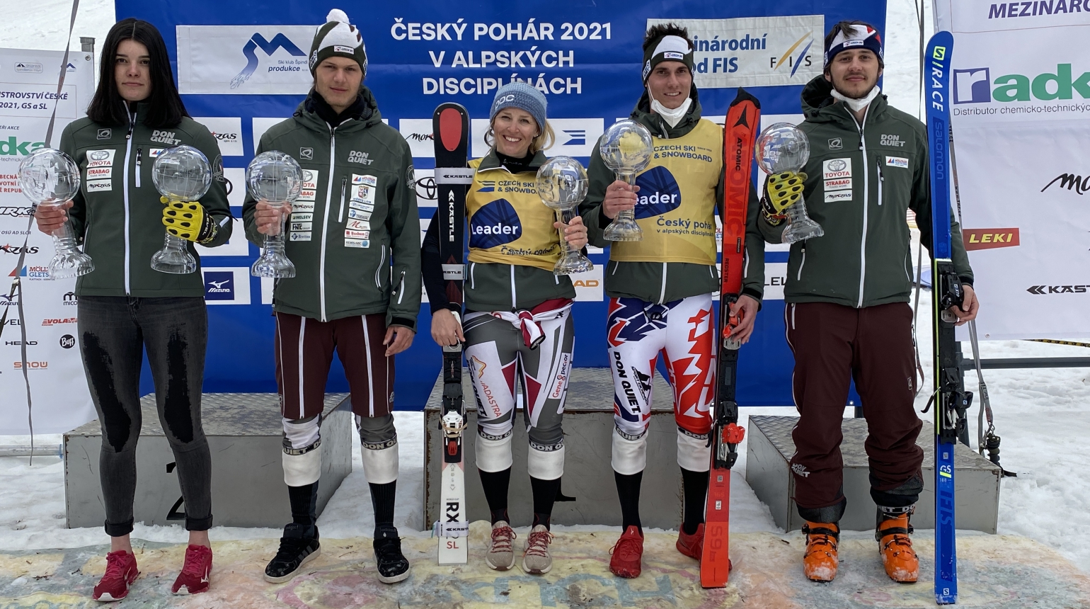 Český pohár alpských lyžařů 2021 patří Tereze Kmochové a Marku Müllerovi staršímu