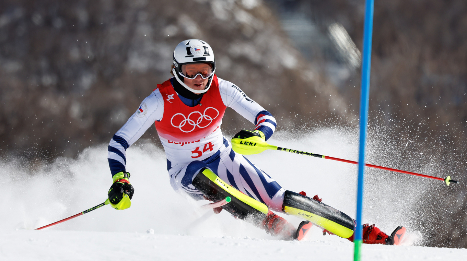 Olympijským vítězem ve slalomu je Francouz Noel. Zabystřan s Krýzlem nedokončili první kolo