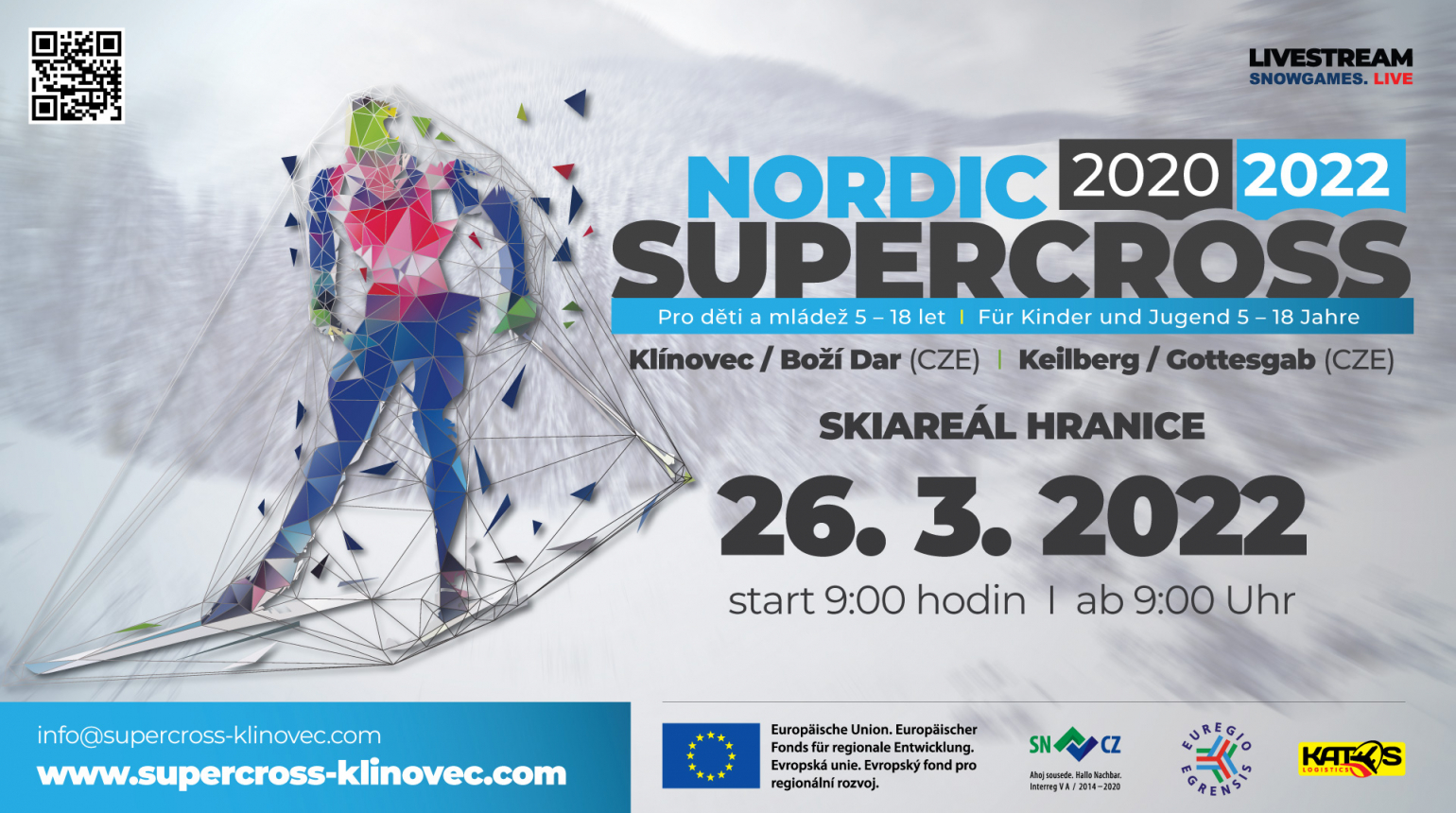 Na běžkách klopenými zatáčkami a přes překážky. Boží Dar 26. 3. hostí Nordic Supercross