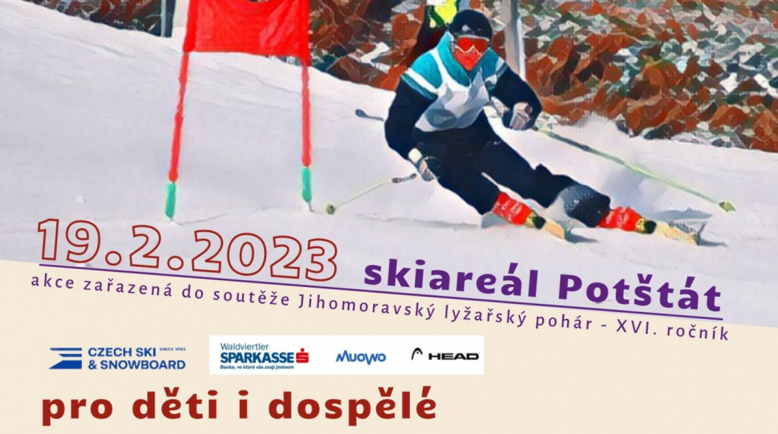 VEŘEJNÝ ZÁVOD V OBŘÍM SLALOMU 2023 - Jihomoravský lyžářský pohár 2022/2023