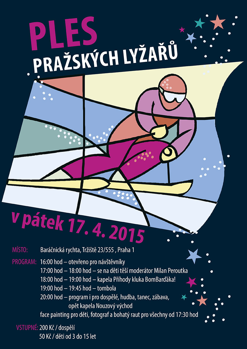 Pozvánka na ples pražských lyžařů