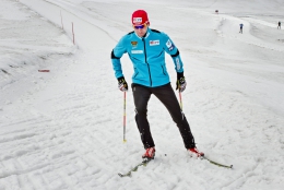 Lukáš Bauer při soustředění na Dachsteinu