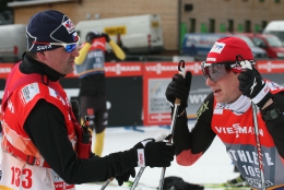 Miroslav Petrásek s Martinem Jakšem při loňském SP v Novém Městě na Moravě