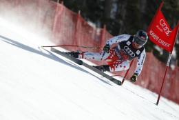 Ondřej Bank v oficiálním tréninku sjezdu SP v Beaver Creek