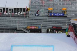 Jan Nečas při slopestylu na MS v Kreischbergu (foto: Přemek Vida)