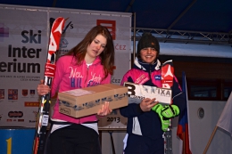 Skiinterkriterium 2013: Žanete Gedra (LAT) a Jan Ouvín