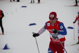 Aleš Razým při sprinterském tréninku ve Falunu