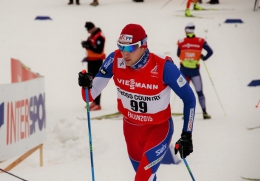 Jan Bartoň při sprinterském tréninku ve Falunu