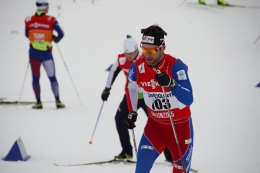Dušan Kožíšek při sprinterském tréninku ve Falunu