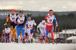 Eva Vrabcová Nývltová při skiatlonu na MS