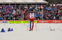 Lukáš Bauer při závodě na 15 km volně