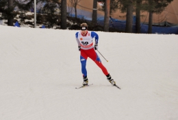 Jan Šrail při závodě na 15 km volně