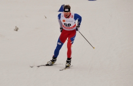 Jan Šrail při závodě na 15 km volně