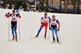 Dušan Kožíšek při závodě na 15 km volně
