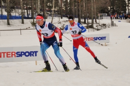 Dušan Kožíšek při závodě na 15 km volně