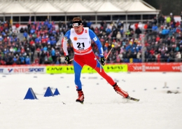 Lukáš Bauer při závodě na 15 km volně