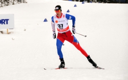 Martin Jakš při závodě na 15 km volně