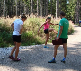 Andrea Klementová a Petra Hynčicová na soustředění na Zadově