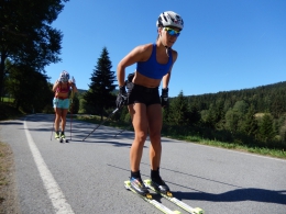 Andrea Klementová a Petra Hynčicová na soustředění na Zadově