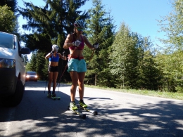 Andrea Klementová a Petra Hynčicová na soustředění na Zadově