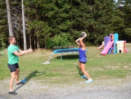 Petra Hynčicová s trenérem Petrem Steinbachem na soustředění na Zadově